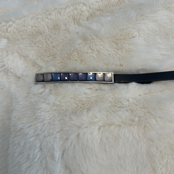 WHBM Navy Embellished Stones Waist Belt. Size S. - Picture 2 of 7